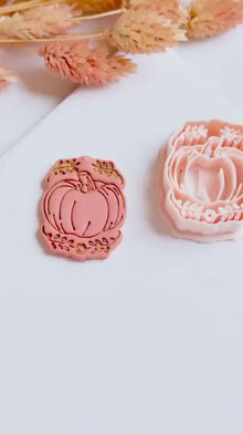 Pumpkin Clay Cutter with Leaves: Fall Jewelry Making Tool