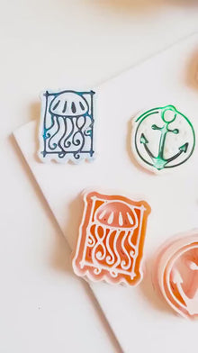 Tiki Summer Polymer Clay Cutters: Ocean Theme Mold Set