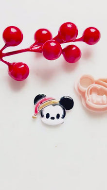 Christmas Mouse Polymer Clay Cutters  Holiday Embossed Earring Shapes