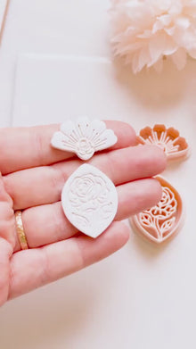 Rose Halo Cutter: Radiant Rose Fan Shape for Polymer Clay