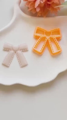Beaded Bow Heart Polymer Clay Cutter  Ribbon Earring Making Tool