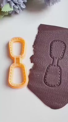 Stitch Effect Keychain Cutter: Polymer Clay Tag Maker