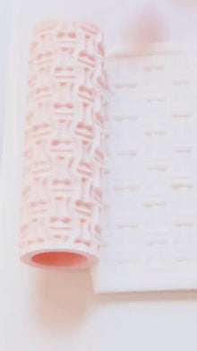 Cable Knit Embossing Roller – Woven Texture Roller for Polymer Clay