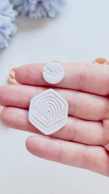 Boho Lines Polymer Clay Cutter: Geometric Layered Design for Earrings