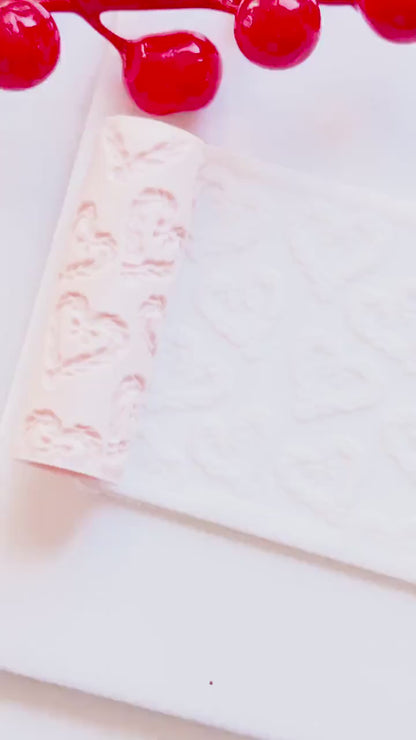 Braided Heart Emboss Roller for Polymer Clay – Scandinavian Christmas Texture Rolling Pin