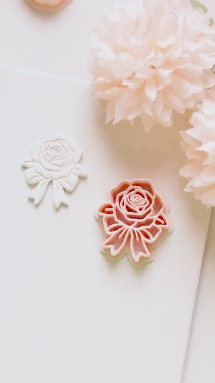Rozka Cutter: Rose Bow Design for Polymer Clay Earrings