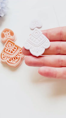 Elodie Clay Cutter: Layered Art Deco Polymer Clay Earring Shape