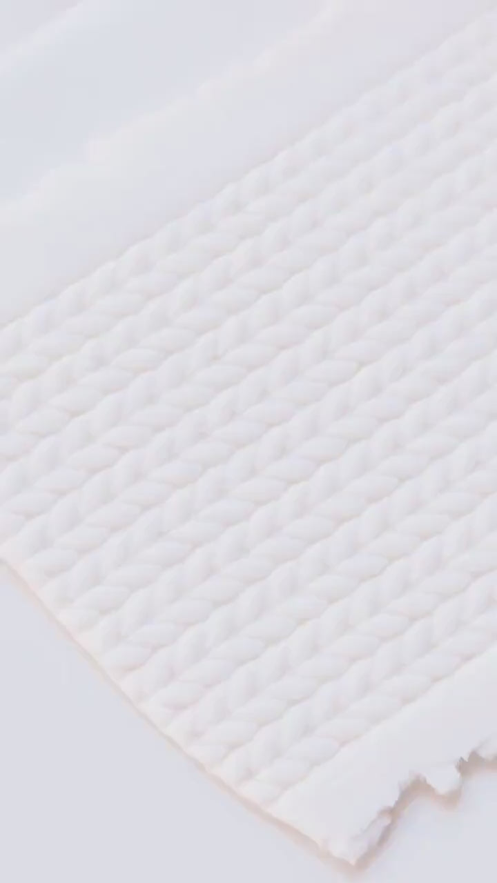 Knit Texture Embossing Roller – Sweater Pattern Polymer Clay Embossing Tool