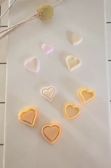 Layered Heart Polymer Clay Cutter Set: Scalloped & Plain Frames