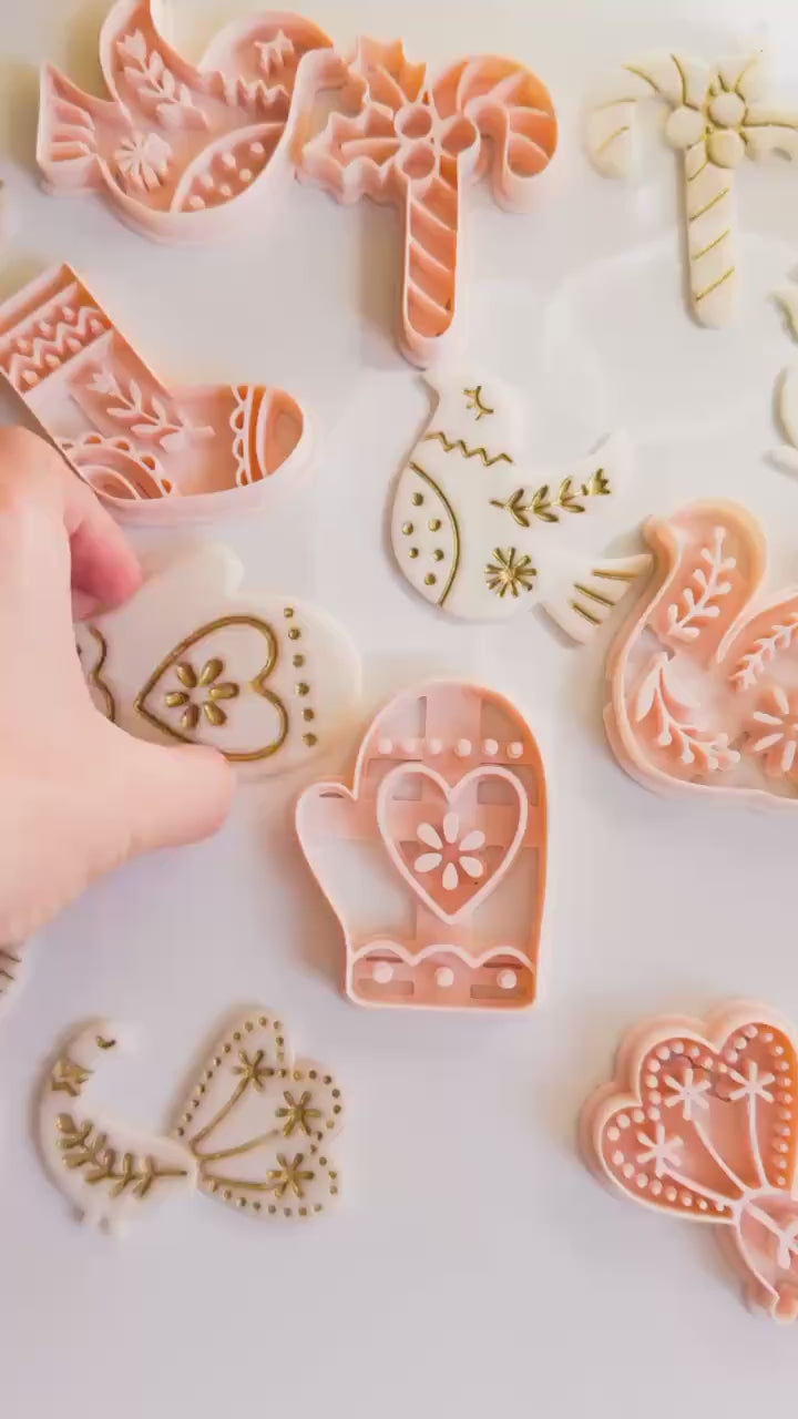 Christmas Ornament Clay Cutter Set – Tree Baubles & Holiday Decor Shapes (75mm)
