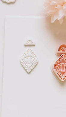 Lotus Rua Cutter: Lotus Drop Design for Polymer Clay Earrings