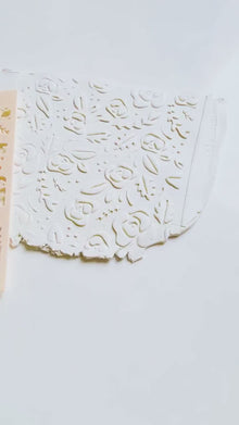 Love Roses Floral Stencil for Polymer Clay