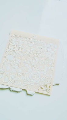 Love Meadow Floral Stencil for Polymer Clay