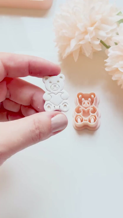Gummy Bug Bear Clay Cutter: Teddy Bear with Heart