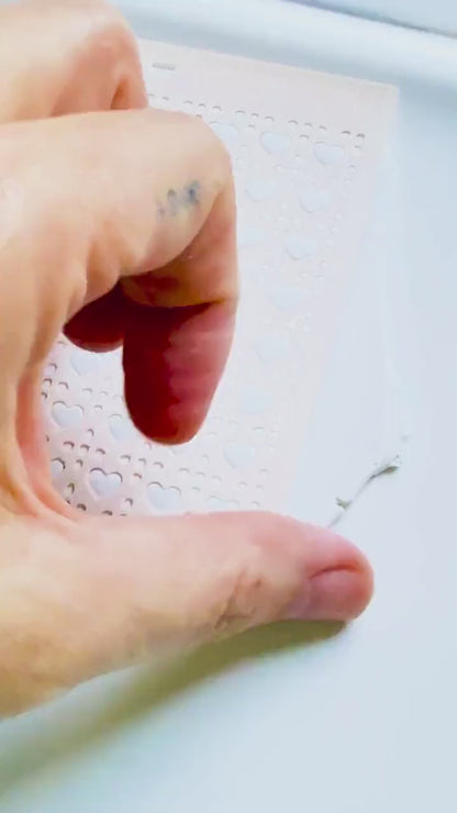 Dolly Love Dots Hearts Stencil for Polymer Clay