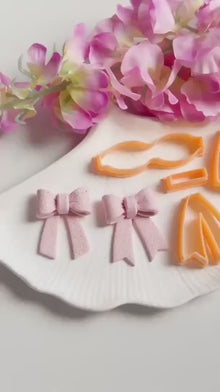 Coquette Bow Earring Clay Cutters: Sharp Edge, 3 Sizes