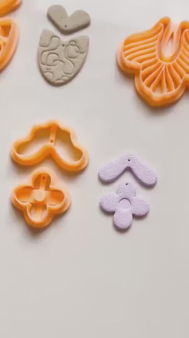 Flower and Leaf Polymer Clay Cutter  Cute Shapes for Earrings, Jewelry, Crafts
