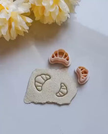 Croissant Clay Cutter | Pastry Shape Polymer Clay Tool | DIY Jewelry Making | Food-Themed Craft Supplies