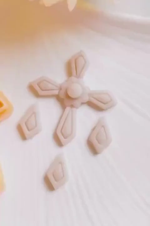 Cross Earring Clay Cutter: Geometric Polymer Clay Jewelry