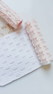 Mini Coquette Bow Texture Roller  Embossing Tool for Polymer Clay Crafts