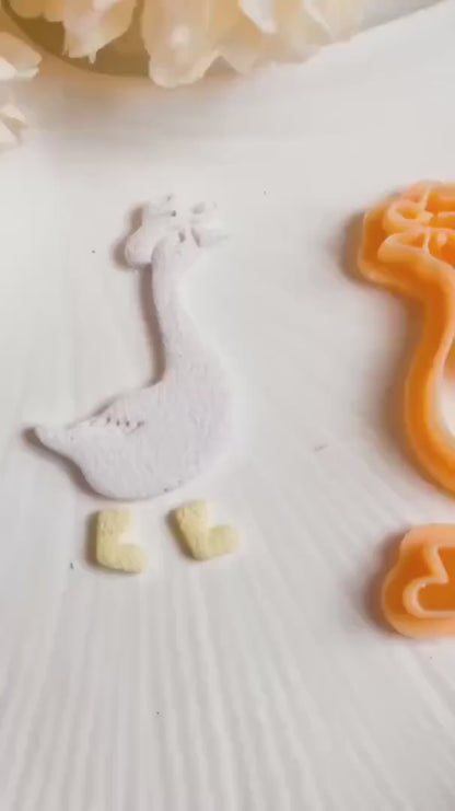 Goose with Hat Polymer Clay Cutter: Bird Jewelry Craft Shape