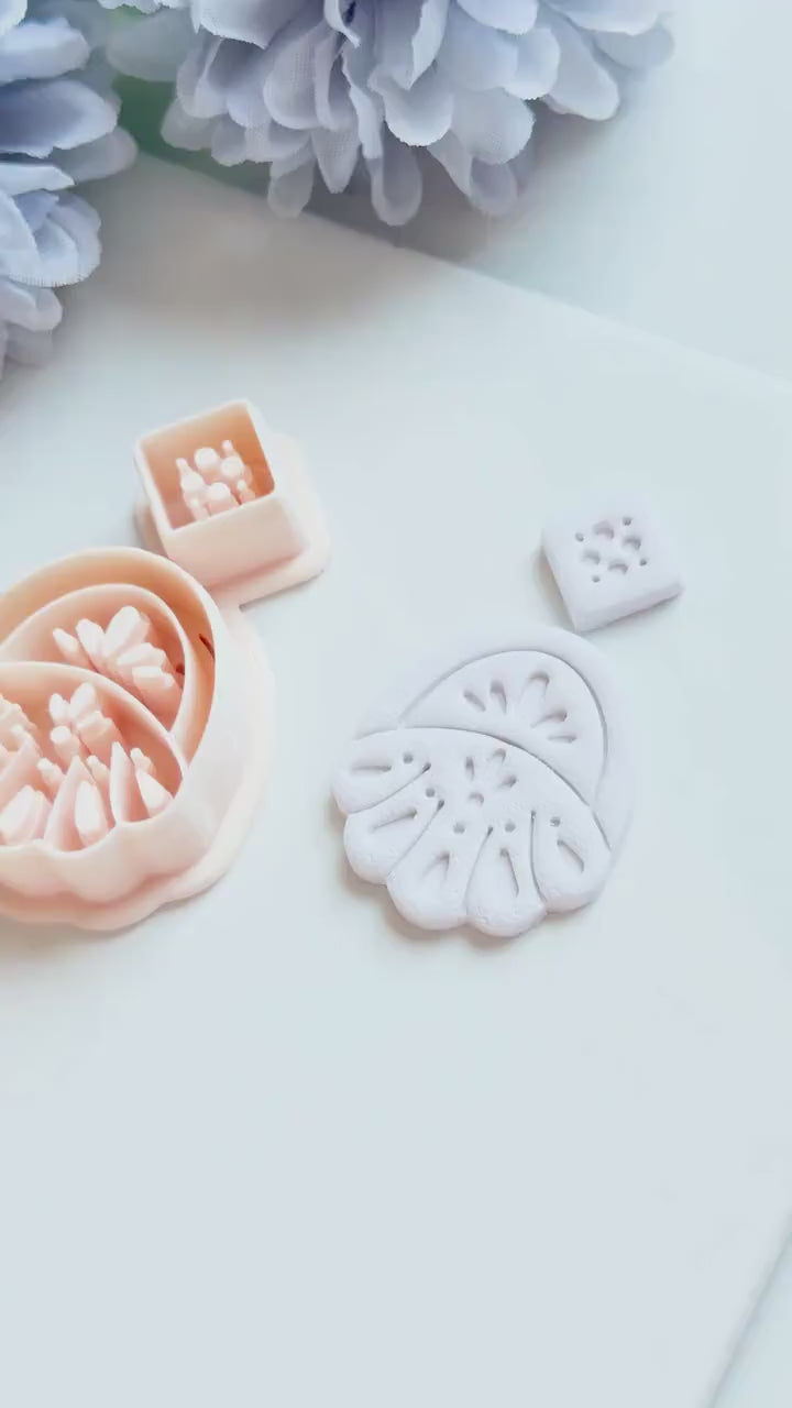 Aveline Petal Polymer Clay Cutter: Floral Teardrop for Earrings