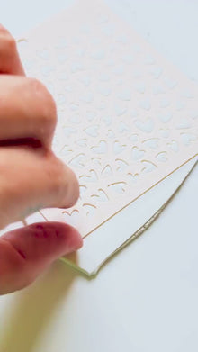 Love Sprinkle Hearts Stencil for Polymer Clay