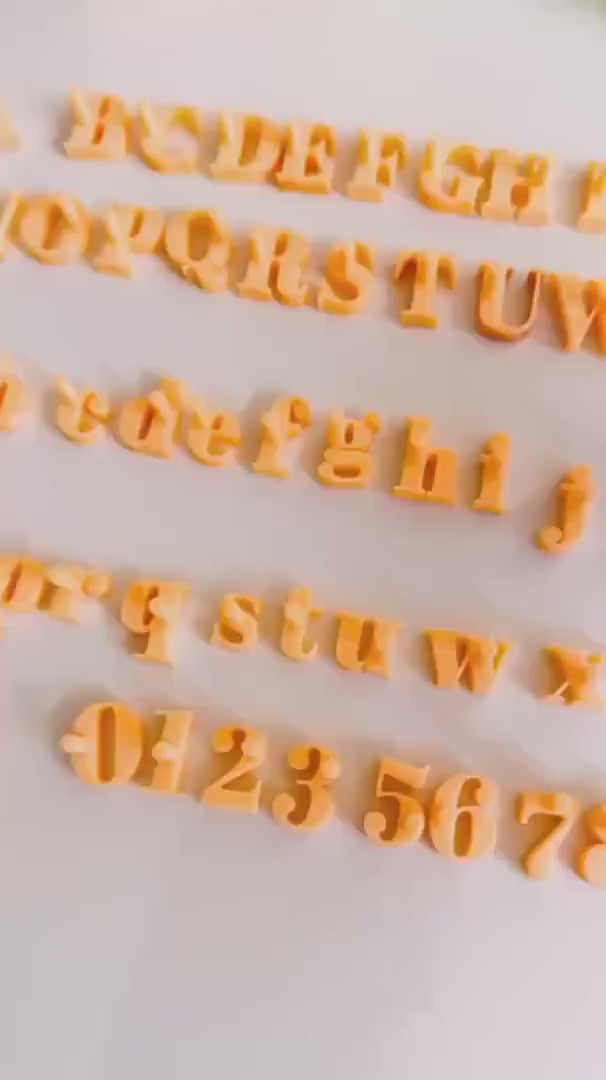 Handle Letter Stamp Set: Polymer Clay, Pottery, Soap