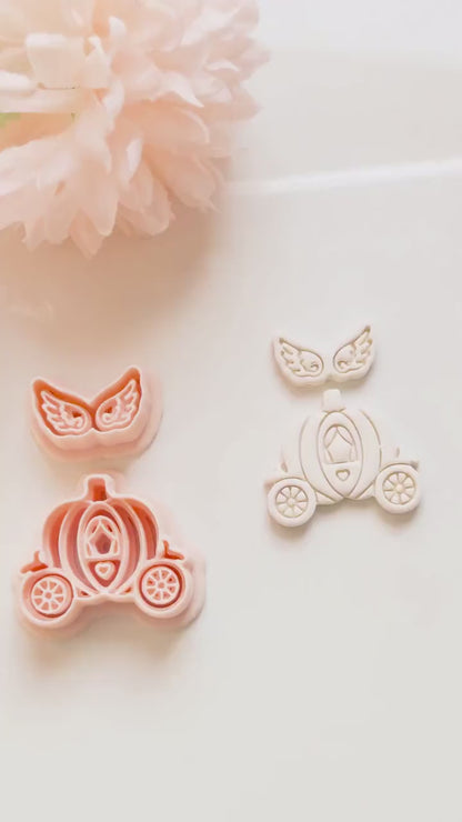 Fairy Tale Ride Clay Cutter Set: Pumpkin Carriage & Winged Accent